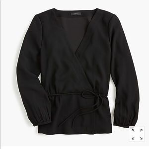 J. Crew Wrap Tie Blouse